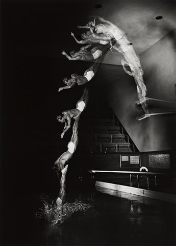 HAROLD EDGERTON (1903-1990) A selection of 3 athletic photographs. 1940-60; printed circa 1980.